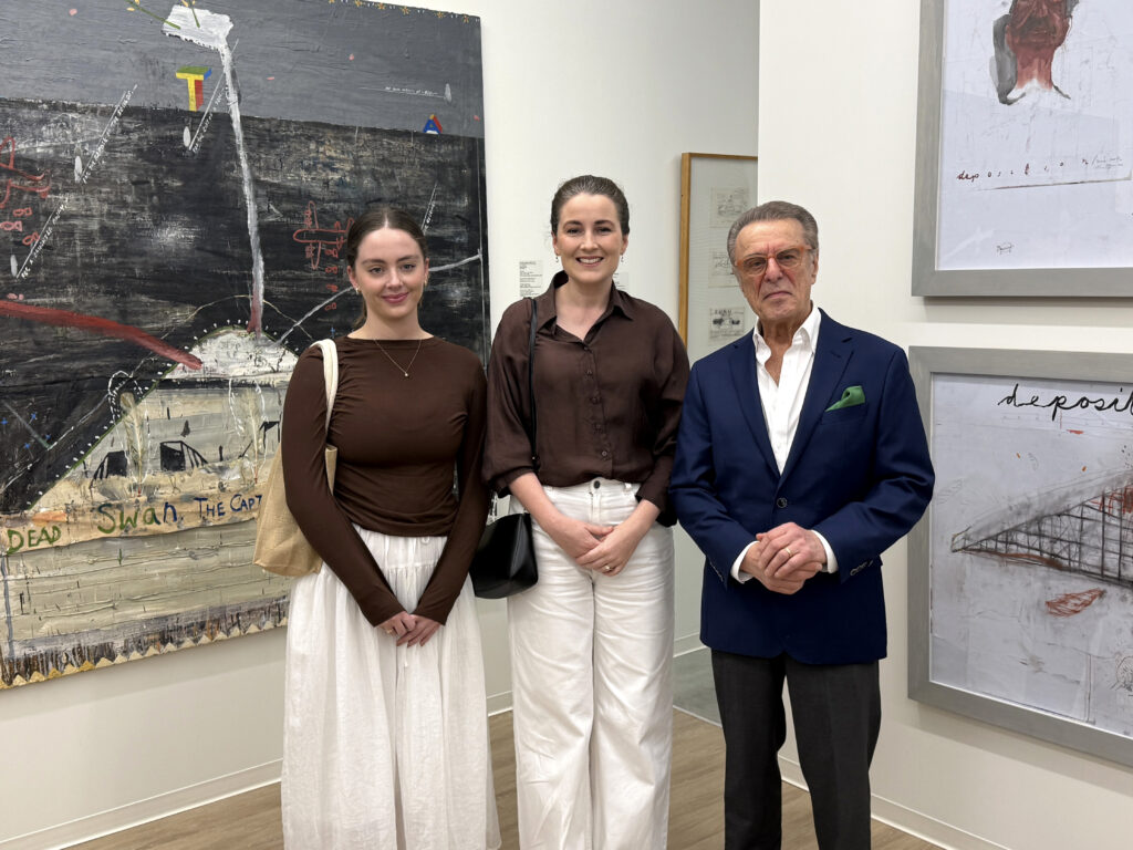 Consul General of Ireland in Los Angeles Caitlín Higgins Ní Chinnéide and Cultural Attaché Ella Taylor attend opening of exhibition "Patrick Graham: Notes from Ireland" at Jack Rutberg Fine Arts in Pasadena, CA